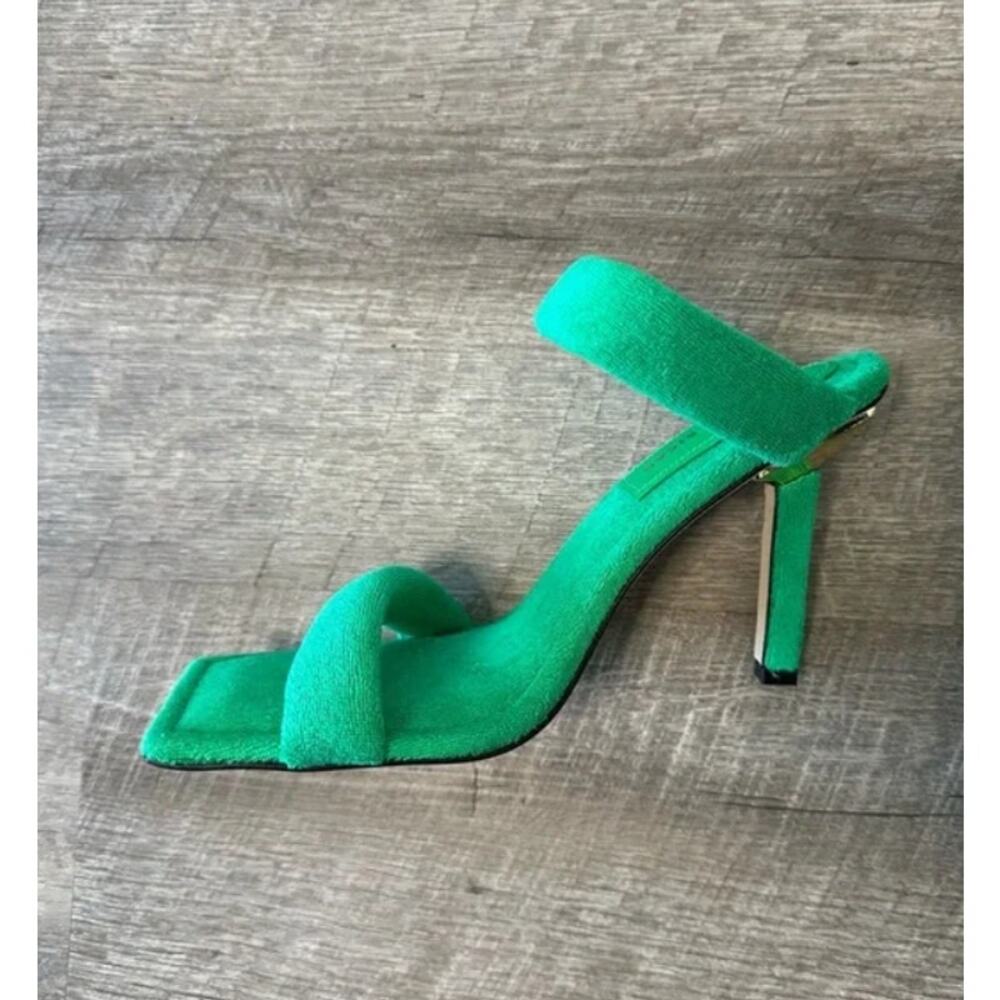 Good American Green TerryHeels Sz 12 - Picture 4 of 8